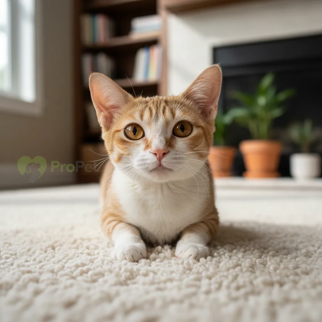 Кошка минскин сидит, видны короткие лапы