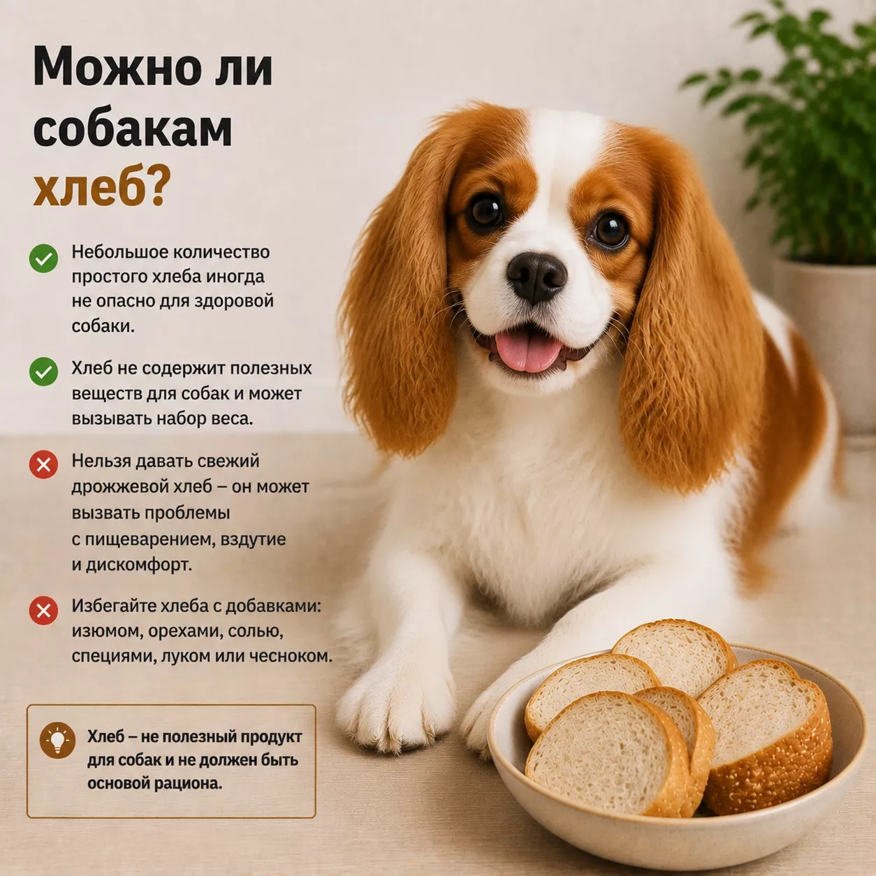 Можно ли собаке хлеб