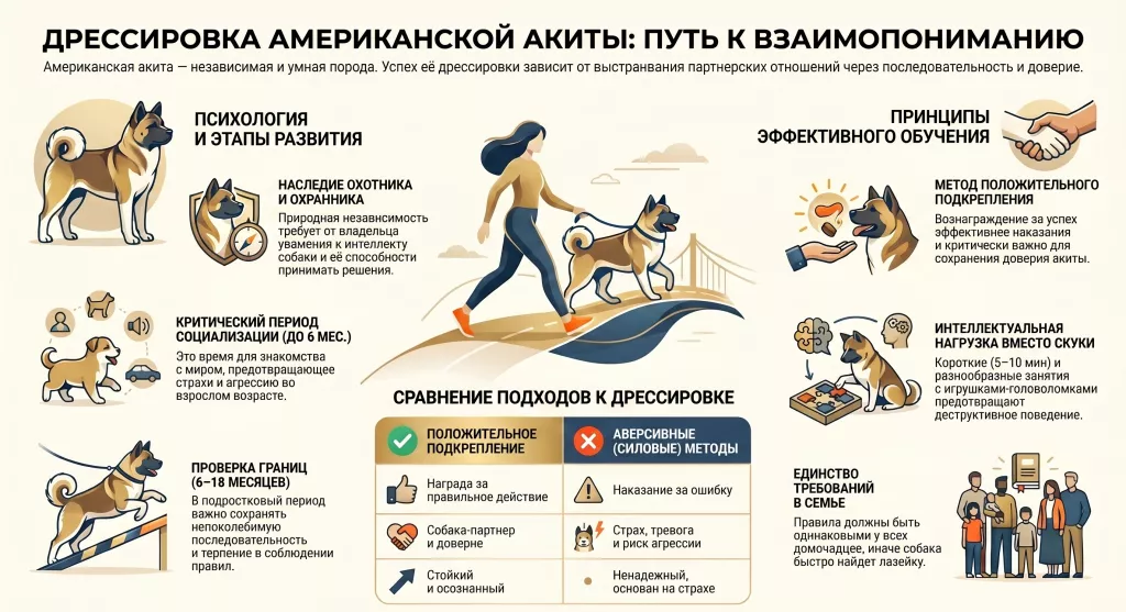 Дрессировка Американская акита