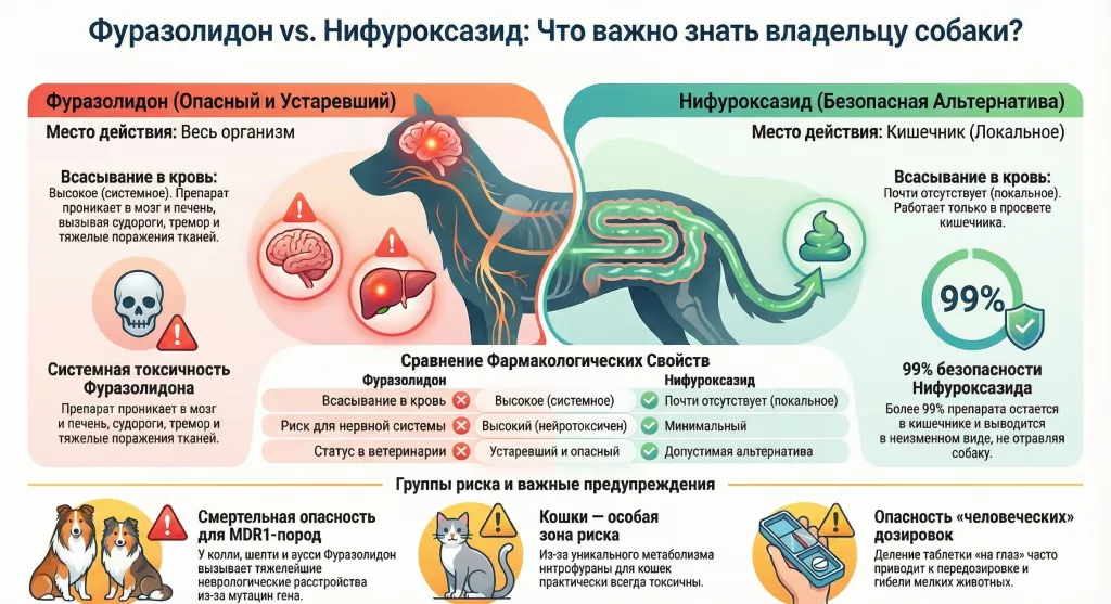 Фуразолидон и Нифуроксазид