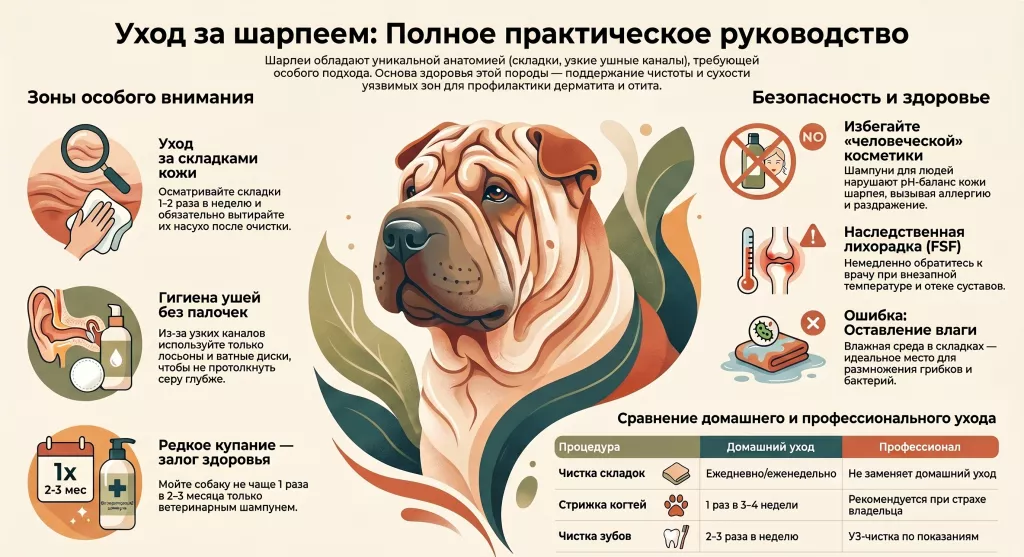 Уход Шарпей
