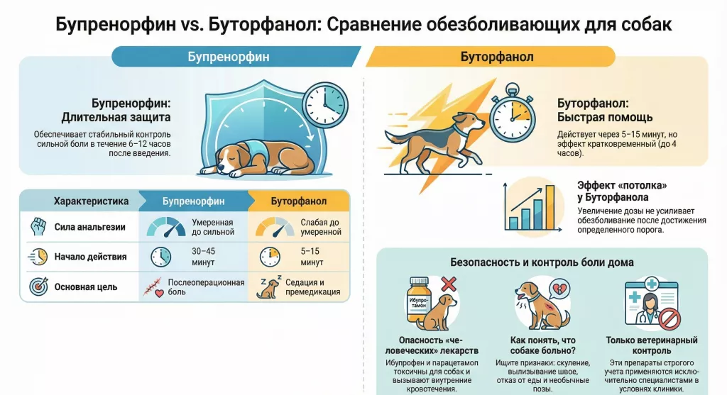 Сравнительный обзор Бупренорфина и Буторфанола: особенности сильных анальгетиков для послеоперационного периода.