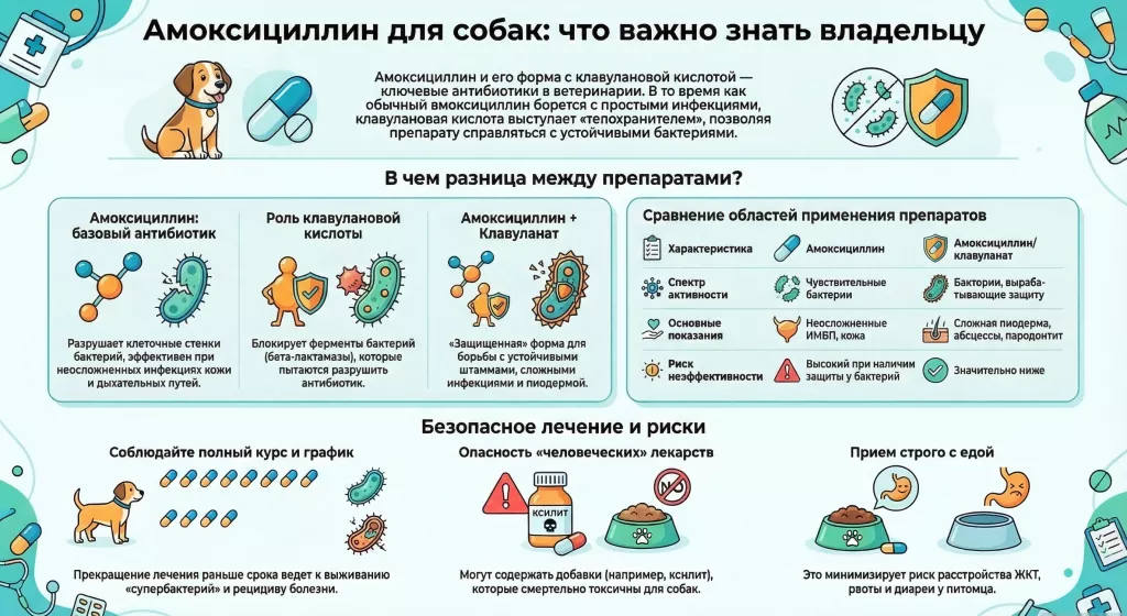 Амоксициллин/клавуланат и Амоксициллин