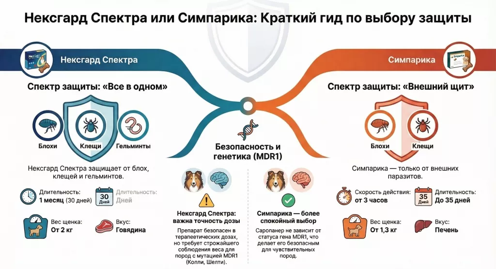 Нексгард Спектра и Симпарика