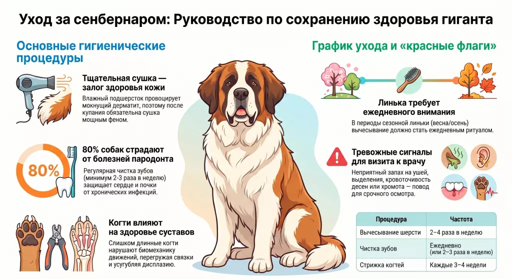 Уход Сенбернар